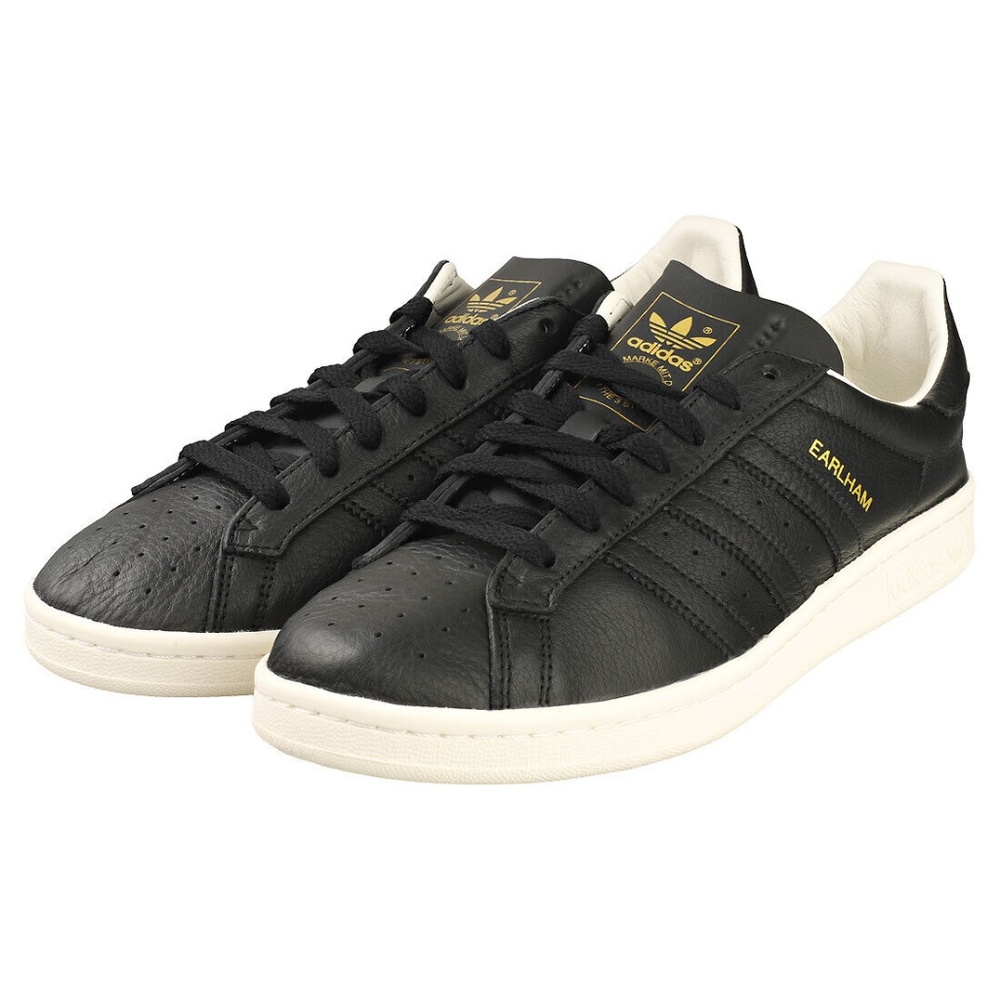 Adidas Originals Earlham White Leather Beige Gold Sneaker - Men’s 7